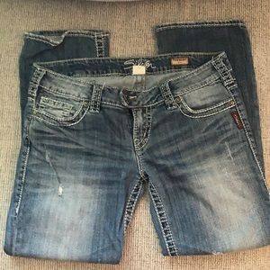 Silver Tuesday denim capri. Waist 30”